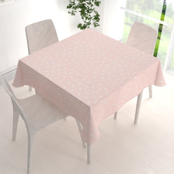 Biante Dekorační čtvercový ubrus PM-062 Konfety na pastelově lososovém 40x40 cm