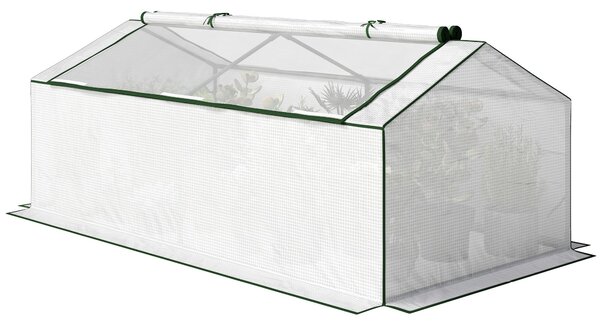 Outsunny fóliový skleník s PE sítí — mrazuvzdorný mini skleník pro balkon a zahradu, 180 × 90 × 70 cm | Aosom