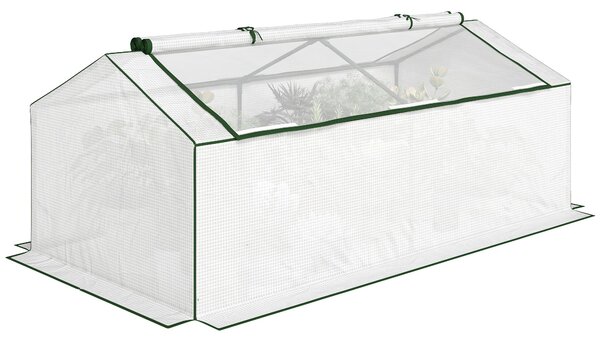 Outsunny fóliový skleník s PE sítí — mrazuvzdorný mini skleník pro balkon a zahradu, 180 × 90 × 70 cm | Aosom