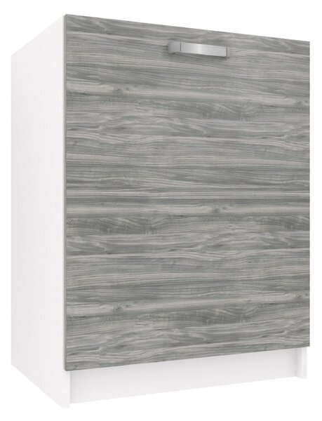 Kuchyňská skříňka Belini dřezová 60 cm šedý antracit Glamour Wood bez pracovní desky TOR SDZ60/0/WT/GW/0/U