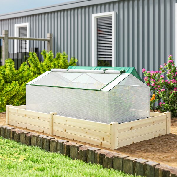 Outsunny fóliový skleník s PE sítí — mrazuvzdorný mini skleník pro balkon a zahradu, 180 × 90 × 70 cm | Aosom