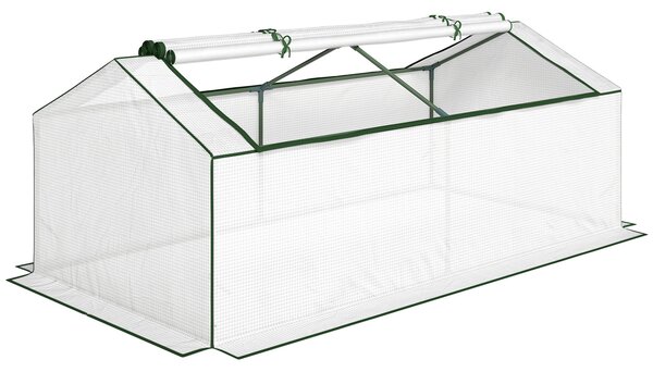 Outsunny fóliový skleník s PE sítí — mrazuvzdorný mini skleník pro balkon a zahradu, 180 × 90 × 70 cm | Aosom