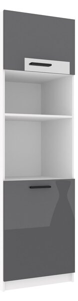 Vysoká kuchyňská skříňka Belini pro vestavnou troubu 60 cm šedý lesk INF SSP60/1/WT/S/0/B1
