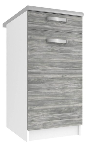 Kuchyňská skříňka Belini spodní se zásuvkami 40 cm šedý antracit Glamour Wood s pracovní deskou TOR SDSZ1-40/1/WT/GW/0/U