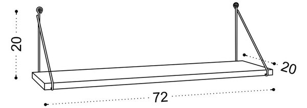 Police v dekoru dubu v přírodní barvě 72 cm Armoni – Kalune Design