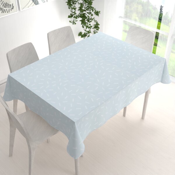 Biante Dekorační obdélníkový ubrus PM-063 Konfety na pastelově modrošedém 140x220 cm