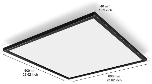 Philips - LED Stmívat. stropní svítidlo Hue AURELLE LED/39W/230V 60x60 cm černá