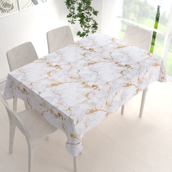 Biante Dekorační obdélníkový ubrus PM-065 Hnědo-béžový mramor 50x100 cm