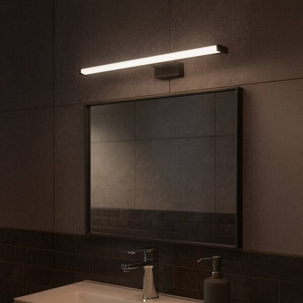 LED Koupelnové osvětlení zrcadla MIRORE LED/10W/230V 60 cm IP44 černá