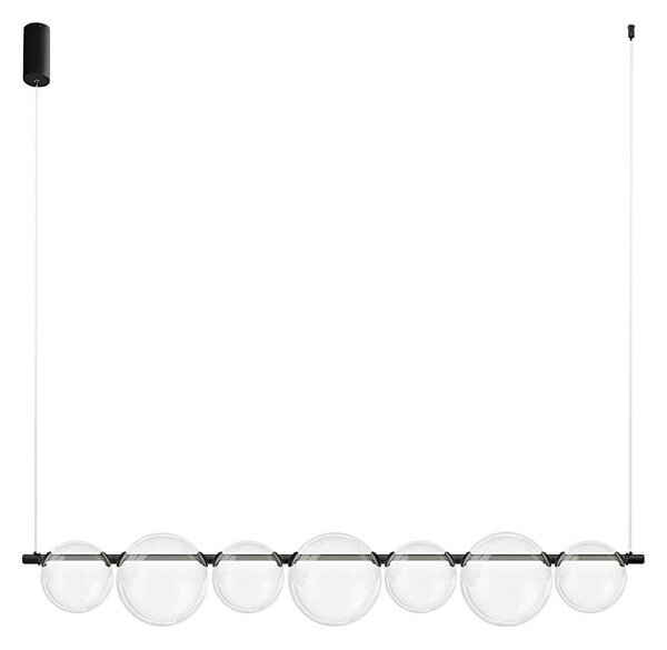 LED Lustr na lanku ATOLA LED/19W/230V černá/čirá