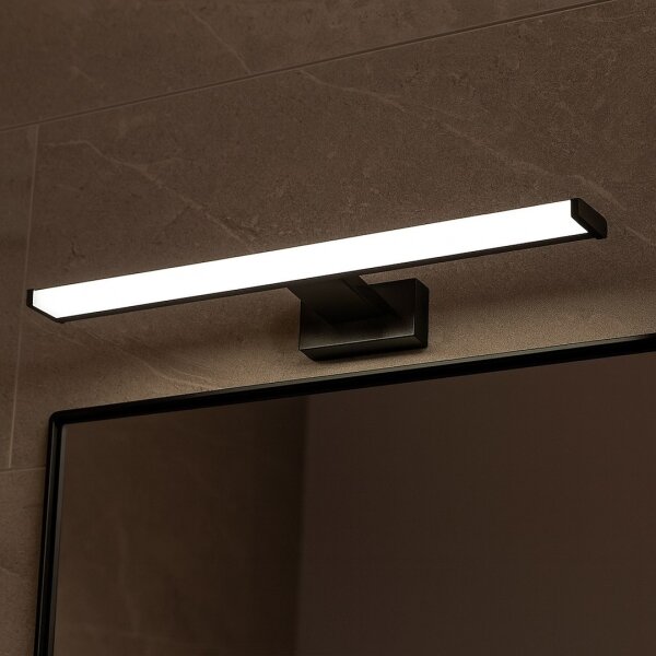 LED Koupelnové osvětlení zrcadla MIRORE LED/10W/230V 60 cm IP44 černá
