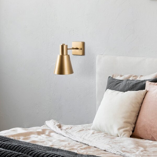 Nástěnné svítidlo ve zlaté barvě ø 14 cm Funnel – Opviq lights