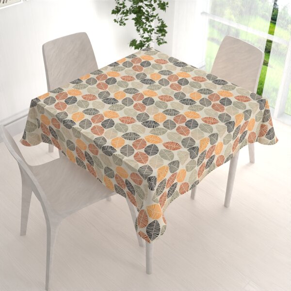 Biante Dekorační čtvercový ubrus PML-072 Podzimní listy na krémovém 40x40 cm