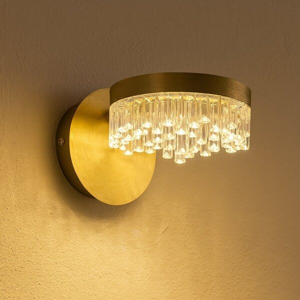 LED Nástěnná lampa LED/4W/230V zlatá