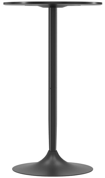 HOMCOM Barový stůl bistro Ø60 x 102 cm Kulatý stůl pro večírek nebo bar, černý | Aosom