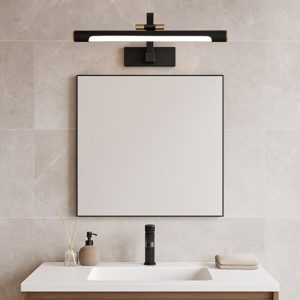 LED Koupelnové osvětlení zrcadla VINCI LED/12W/230V 40 cm IP44 černá