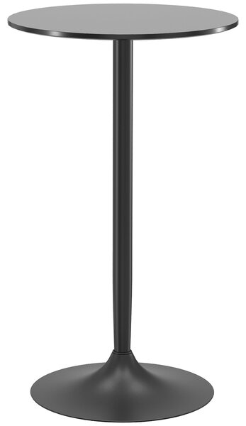 HOMCOM Barový stůl bistro Ø60 x 102 cm Kulatý stůl pro večírek nebo bar, černý | Aosom