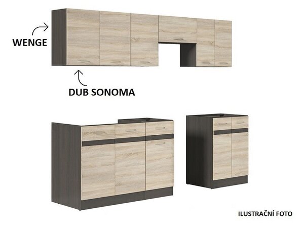 Kuchyň Junona Modul VERZE2 BBL 240, wenge/dub sonoma