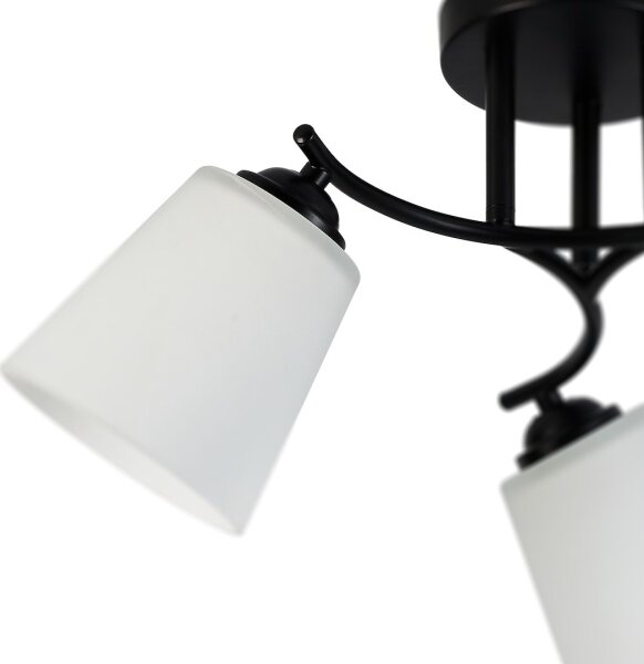 Přisazený lustr PAFOS 3xE27/15W/230V černá