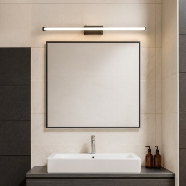 LED Koupelnové osvětlení zrcadla MIRORE LED/8W/230V 40 cm IP44 černá