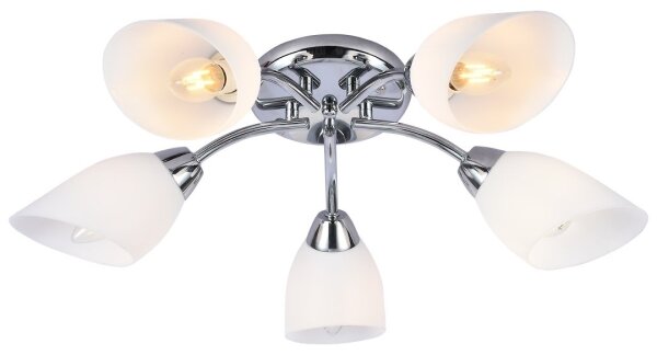 Přisazený lustr PORTOS 5xE14/10W/230V lesklý chrom