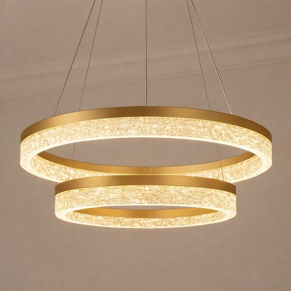 LED Lustr na lanku GALA LED/54W/230V pr. 60 cm zlatá