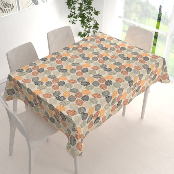 Biante Dekorační obdélníkový ubrus PML-072 Podzimní listy na krémovém 50x100 cm