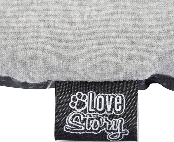 Světle šedý pelíšek pro psa 70x58 cm Graphene – Love Story
