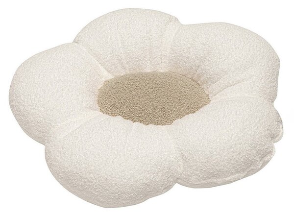 Sedací puf BÍLÝ do dětského pokoje BOUCLÉ