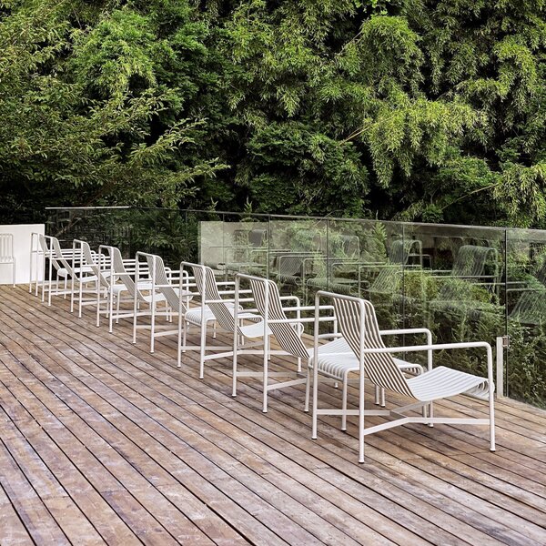 HAY Zahradní křeslo Palissade Lounge High, Cream White