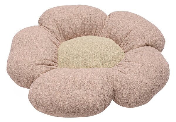 Sedací puf RŮŽOVÝ do dětského pokoje BOUCLÉ