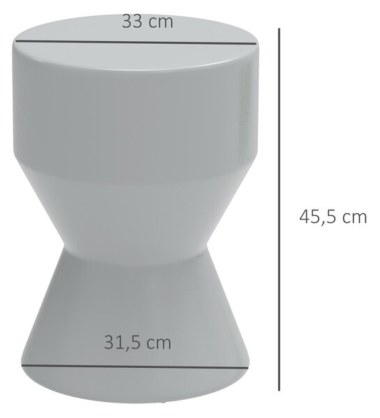 Outsunny keramický stolička s nosností 120 kg Ø33 x 45,5 cm, weatherproof zahradní stolička v tvaru přesýpacích hodin, vedlejší stolek, stojan na rost