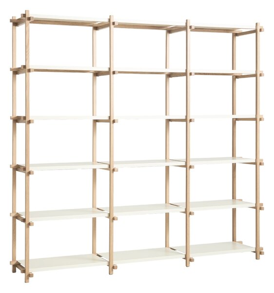 HAY Policový systém Woody High, Oak / Almond White