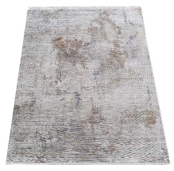 Makro Abra Kusový koberec Baron 02 Moderní Abstraktní krémový hnědý modrý Rozměr: 120x170 cm
