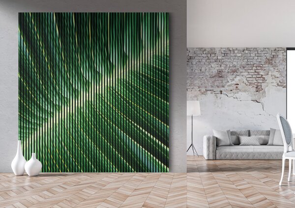 Neuhofer Designový akustický panel „Palmový list“ (Blatt01) Vyberte požadovaný rozměr: NR. 4: 1693 x 2400 mm (3 panely)