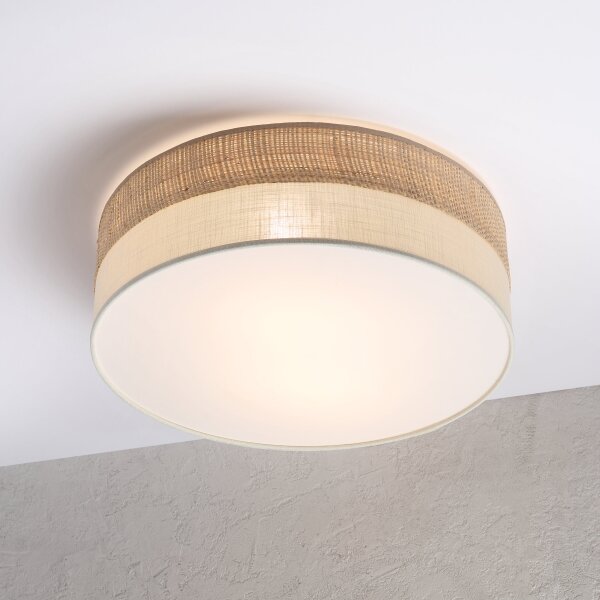 Stropní svítidlo SIRJA BOHO 2xE27/15W/230V pr. 45 cm béžová/krémová