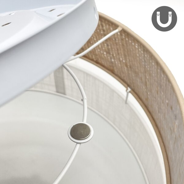 LED Stropní svítidlo SIRJA BOHO LED/20W/230V pr. 35 cm béžová/bílá