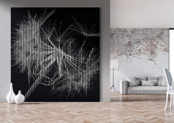 Designový akustický panel „Pampeliška“ (Pusteblume01) Vyberte požadovaný rozměr: NR. 3: 1133 x 2400 mm (2 panely)