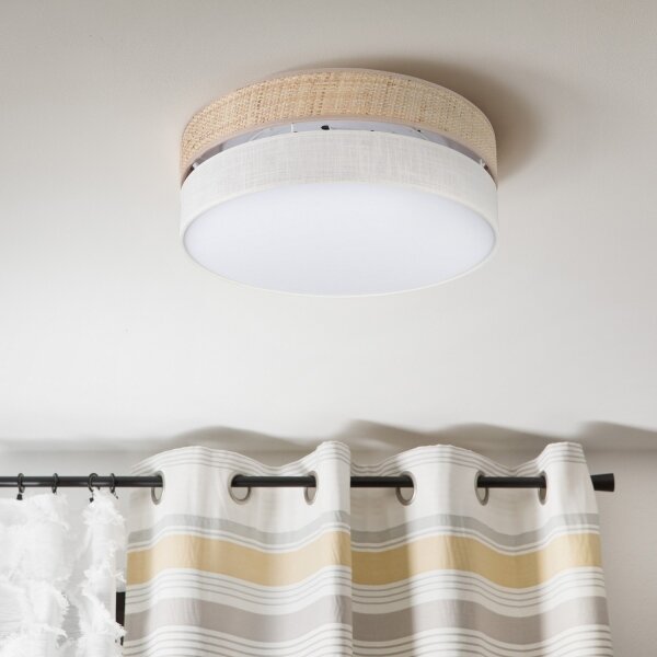 Stropní svítidlo SIRJA BOHO 2xE27/15W/230V pr. 45 cm béžová/krémová