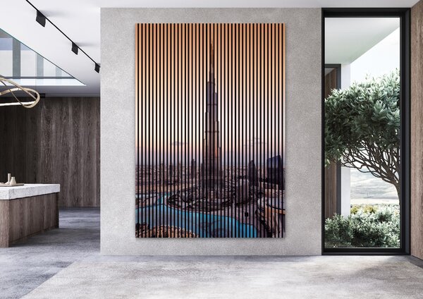 Designový akustický panel „Abu Dhabi“ (AbuDhabi01) Vyberte požadovaný rozměr: NR. 3: 1133 x 2400 mm (2 panely)