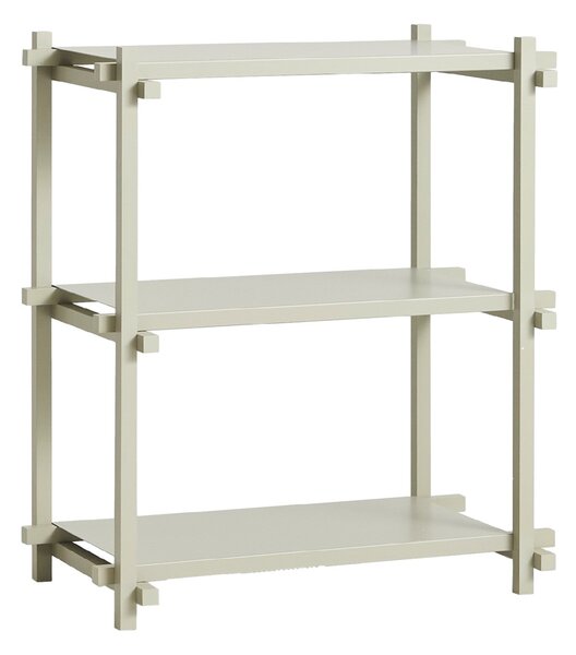 HAY Policový systém Woody Column Low, Smokey Grey