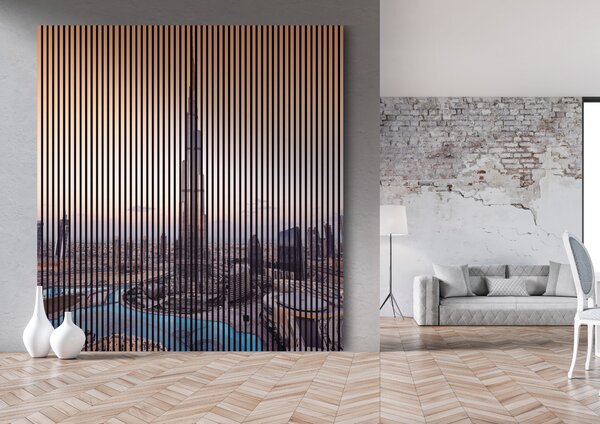 Designový akustický panel „Abu Dhabi“ (AbuDhabi01) Vyberte požadovaný rozměr: NR. 3: 1133 x 2400 mm (2 panely)
