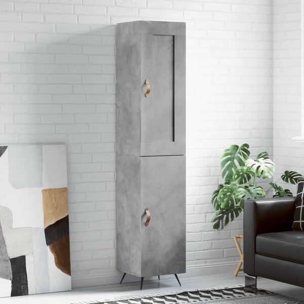 Skříň highboard betonově šedá 34,5x34x180 cm kompozitní dřevo 3200109