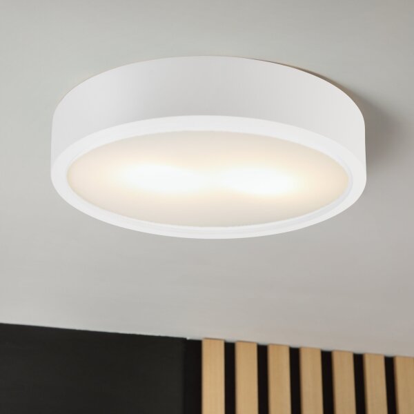 Stropní svítidlo NATURAL 3xE27/15W/230V pr. 37,5 cm borovice/bílá