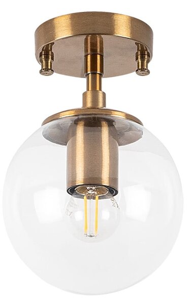 Stropní svítidlo v mosazné barvě se skleněným stínidlem ø 15 cm Atmaca – Opviq lights