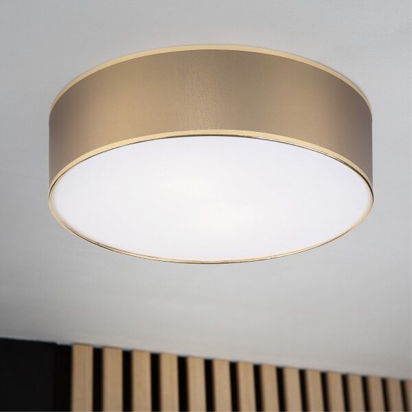 Stropní svítidlo SIRJA 2xE27/15W/230V pr. 45 cm hnědá/zlatá