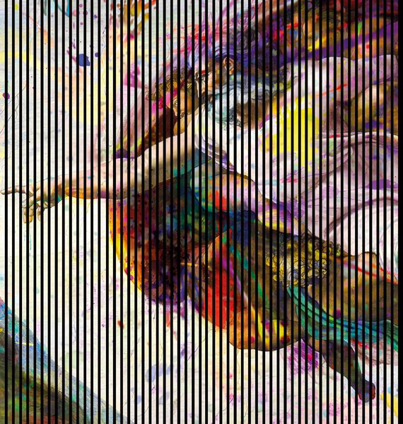 Designový akustický panel „Stvoření“ (Michelangelo01) Vyberte požadovaný rozměr: NR. 3: 1133 x 2400 mm (2 panely)