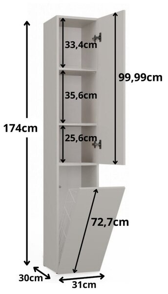 TP Living Koupelnová skříňka NEL IV kašmír