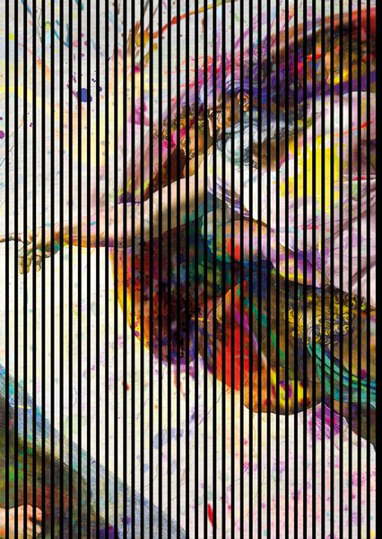 Designový akustický panel „Stvoření“ (Michelangelo01) Vyberte požadovaný rozměr: NR. 3: 1133 x 2400 mm (2 panely)