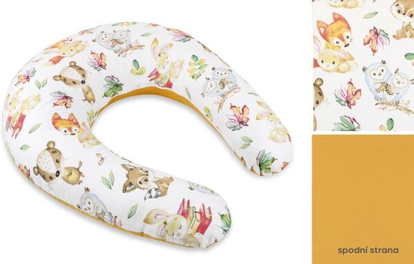 BELLATEX Povlak na kojicí polštář na zip Bílá, Žlutá po obvodu 180 cm